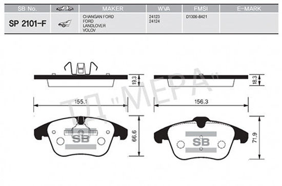 Ön Balata Mondeo Iv 07 Galaxy 06 Smax 06 Volvo S80 06 V70 07 V60 Freelander Iı 0 resmi