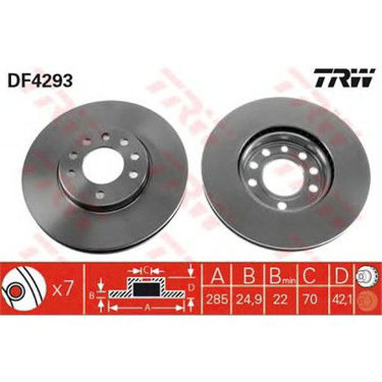 Ön Fren Aynası Vectra C Gts 1.6 2.016v 02 Sıgnum 03 Saab 9.3 02 Croma 05 285x25x resmi