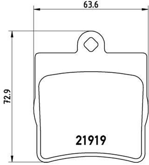 Fren Balatası  Mercedes W203-209-210 Arka Tek Pımlı resmi