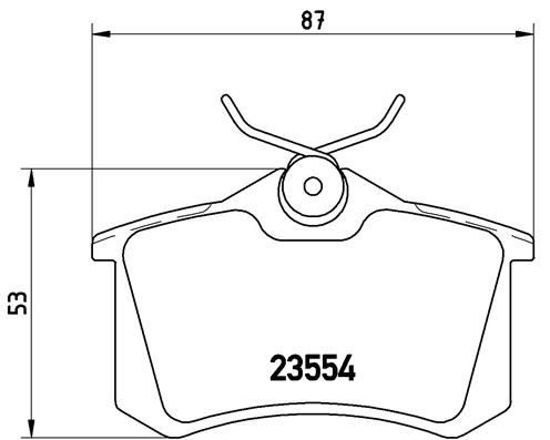 Arka Fren Balatası-Kablosuz **16mm** Renault : Megane 2 / Peugeot : 307 Cıtroen resmi