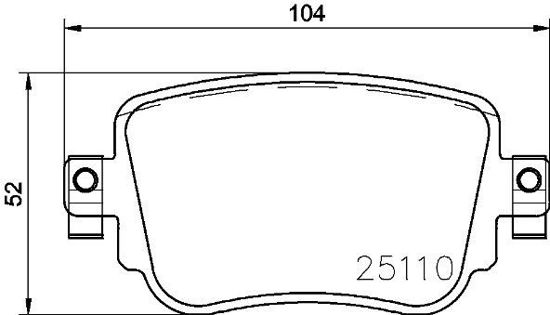 Arka Fren Balatası-  Vw Caddy 16-  Golf 16  Passat 15-  Polo 18-  Seat Leon 13-1 resmi