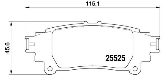 Fren Balatası Arka Lexus Gs 200t 2.0 15-  Lexus Gs 250 2.5 13- resmi