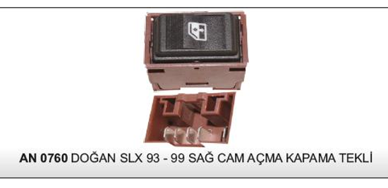 Cam Kaldırma Anahtarı Sağ Tekli Fiat Slx 93-99 25200 - An203 - An0760 resmi