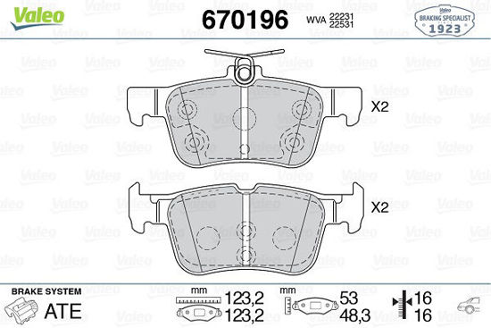 Arka Disk Fren Balatası Ford Edge 2.0d 08/15-07/18 Ford Kuga 1.5/1.5d/1.6/2.0/2. resmi