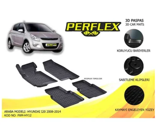 Perflex 3d X-Mat Havuzlu Paspas Çeşitleri Siyah Hyundaı Elantra 2015 3d X-Mat 5 resmi