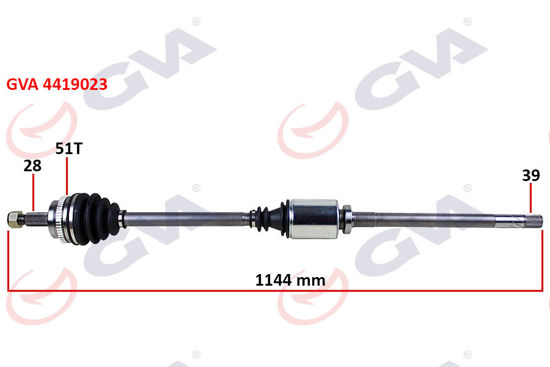 Komple Aks Sağ Master 2- 2.5 Dci 98-10 Abs Li 51diş 1144mm resmi