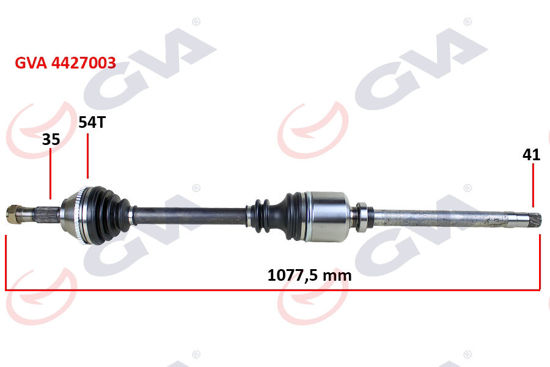 Komple Aks Sağ Ducato-Boxer-Jumper 2.5 D 94-02 18q Abs Li 54diş 1085mm resmi