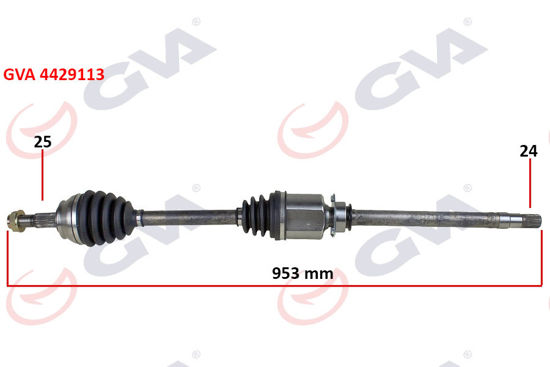 Komple Aks Sağ Fiorino 1.3 Mtj 07-13 953mm Aks Lale Li resmi