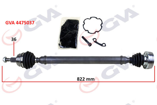 Komple Aks Sağ Golf 4-Bora-Leon 97-05 1.4-1.6 822mm resmi