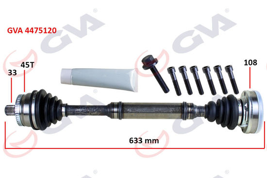 Komple Aks Sağ Abs Li A4-Passat 1.8t 96-01 45 Diş 633mm resmi