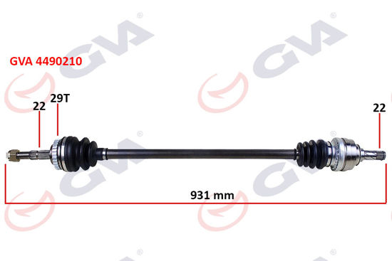 Komple Aks Sağ Corsa C-Combo 1.3 Cdtı-1.7dtı 00-06 29 Diş Abs Li 931mm resmi