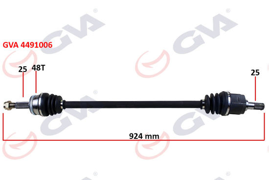 Komple Aks Sağ Accent Era 06-12 1.4gl-1.6 Gls Abs Li 48diş 924mm resmi