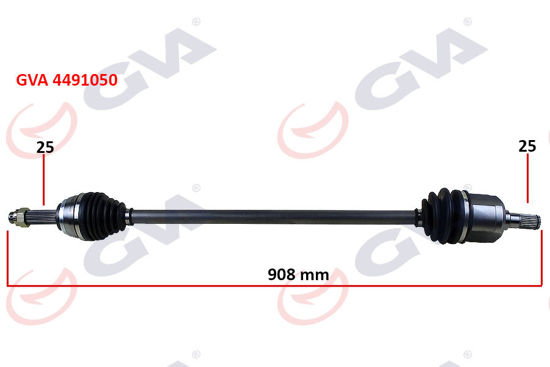 Komple Aks Sağ Accent Admıre 1.3-1.5d 03-06 Abs Li 29diş 908mm resmi