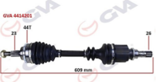 Komple Aks Sol Clio Symbol Thalıa 1.5 Dci 08- Abs Li 44diş 609mm resmi