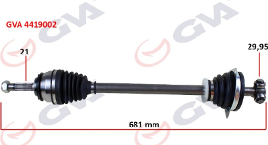 Komple Aks Sol Dacıa Logan-Sandero 1.4-1.6 04-12 681mm resmi