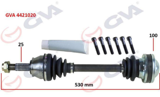 Komple Aks Sağ Palio-Albea 1.3 Mtj 03-07 530mm resmi