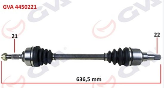 Komple Aks Sol C3 1.4 Hdı 02 70hp 636mm resmi