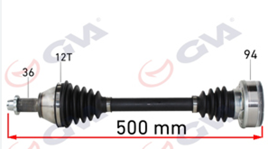 Komple Aks Sol Polo-Ibıza-Fabıa 1.4 16v 01-12 500mm resmi