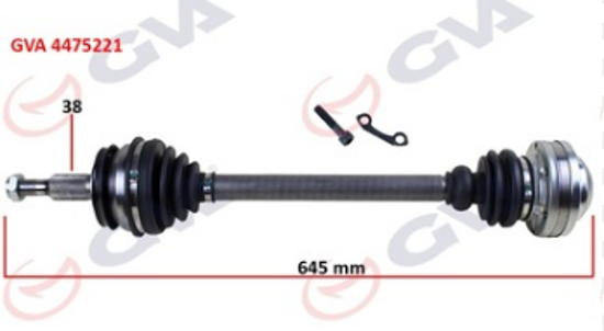 Komple Aks Sol Transporter T5 1.9 Tdı 03-11 645mm Axb-Axc resmi