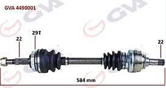 Komple Aks Sol Astra F-Vectra A 1.4i-1.6 16v 92-98 Abs Lı 29 Diş 584mm resmi