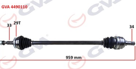 Komple Aks Sağ Vectra B 1.6i-1.8i-2.0i 95-03 Abs Li 29 Diş 959mm resmi