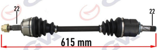 Komple Aks Sol Opel Corsa D 1.0-1.2-1.4 07-14 -Corsa E 15 -Adam 13 615mm resmi