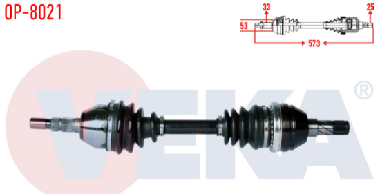 Komple Aks Sol On Opel Astra H13 Cdtı Uzunluk 570mm 2004-2010 resmi